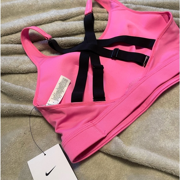 Nike Impact Strappy Women's Sports Bra Non-Padded High-Support - Pink💕 - Picture 6 of 9